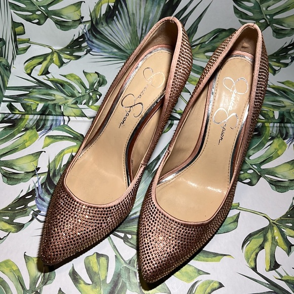 Jessica Simpson rhinestone heels. Sz 6.5 - Picture 3 of 7